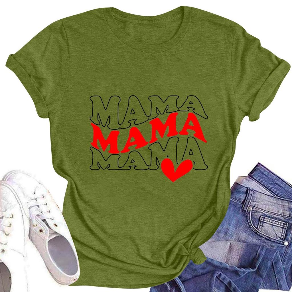 Женская повседневная футболка с круглым вырезом и короткими рукавами с принтом