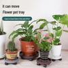 Flower Pot Tray with Universal Wheels, Thickened Resin Base, and Movable Casters
