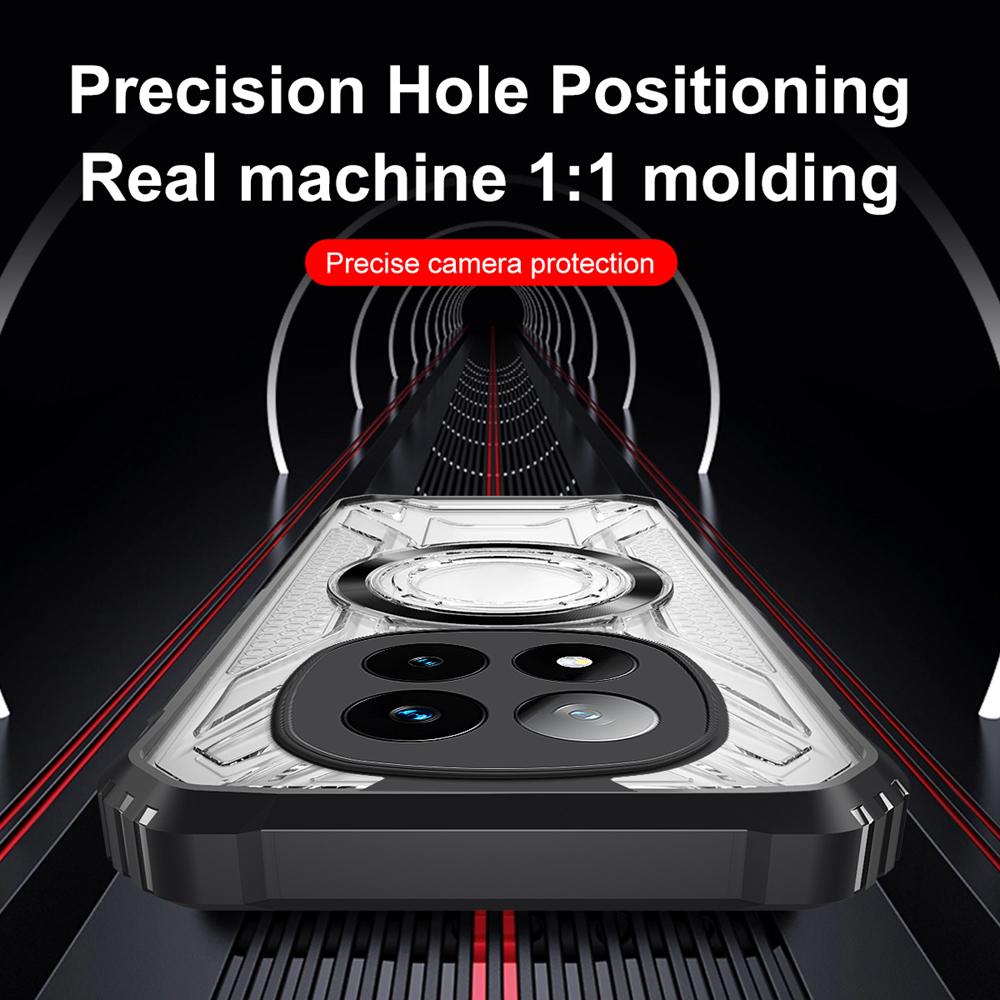 KEYSION Transparent Magnetic Case for Redmi Note 15 Pro+ 5G Silicone+PC Heavy Duty Shockproof Phone Cover for Redmi Note 15 5G