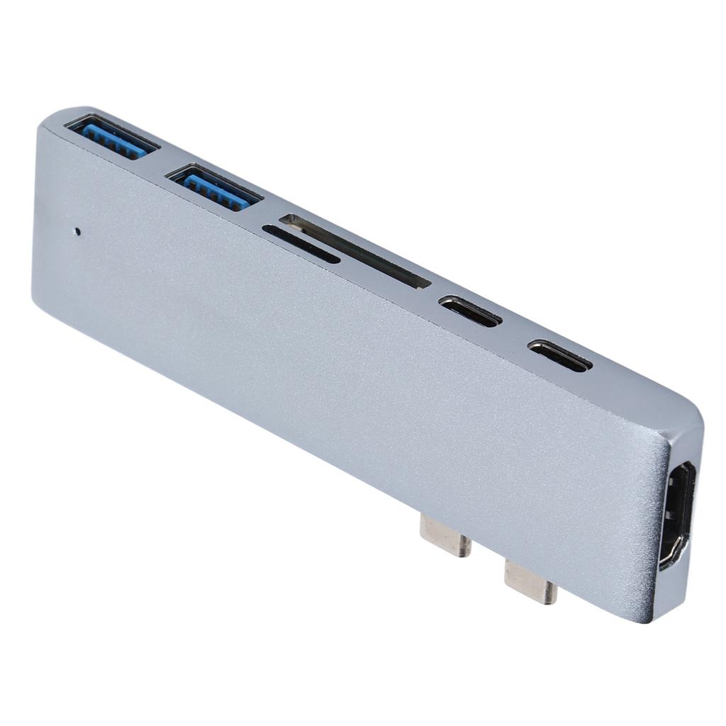 Док-станция 7 в 2 Серебряный Mini USB 3.1 Многопортовая док-станция-концентратор для Macbook