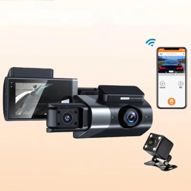 Новая автомобильная камера с датчиком движения Black Box Dash HD 1080P Cam Dashcam G-Sesor 360 ° Lens Rotation DVR 3 дюйма с WiFi Night Vision