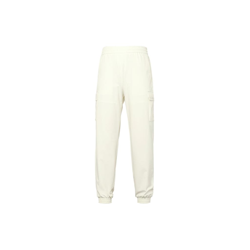 Fila Solid Color Loose Cuff Casual Pants Women Bottoms White F11W317801F-WT