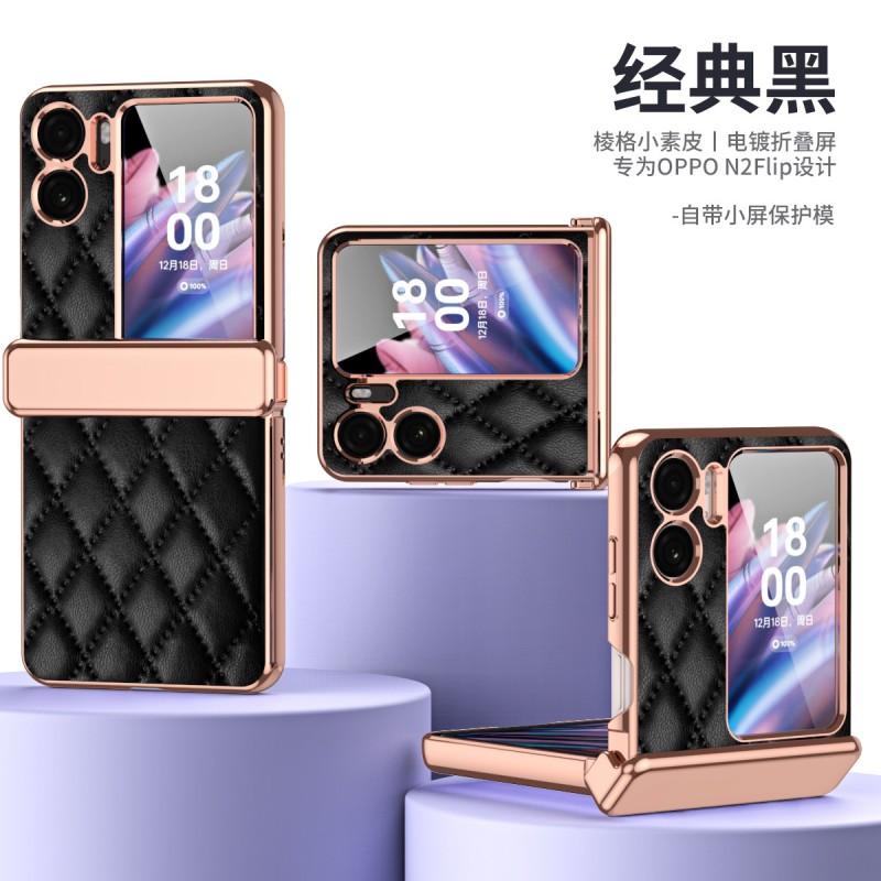 Full Coverage Flip Phone Case OPPO Find N2 Faux Leather Protective Cover With Hinge Protection Shockproof Scratch