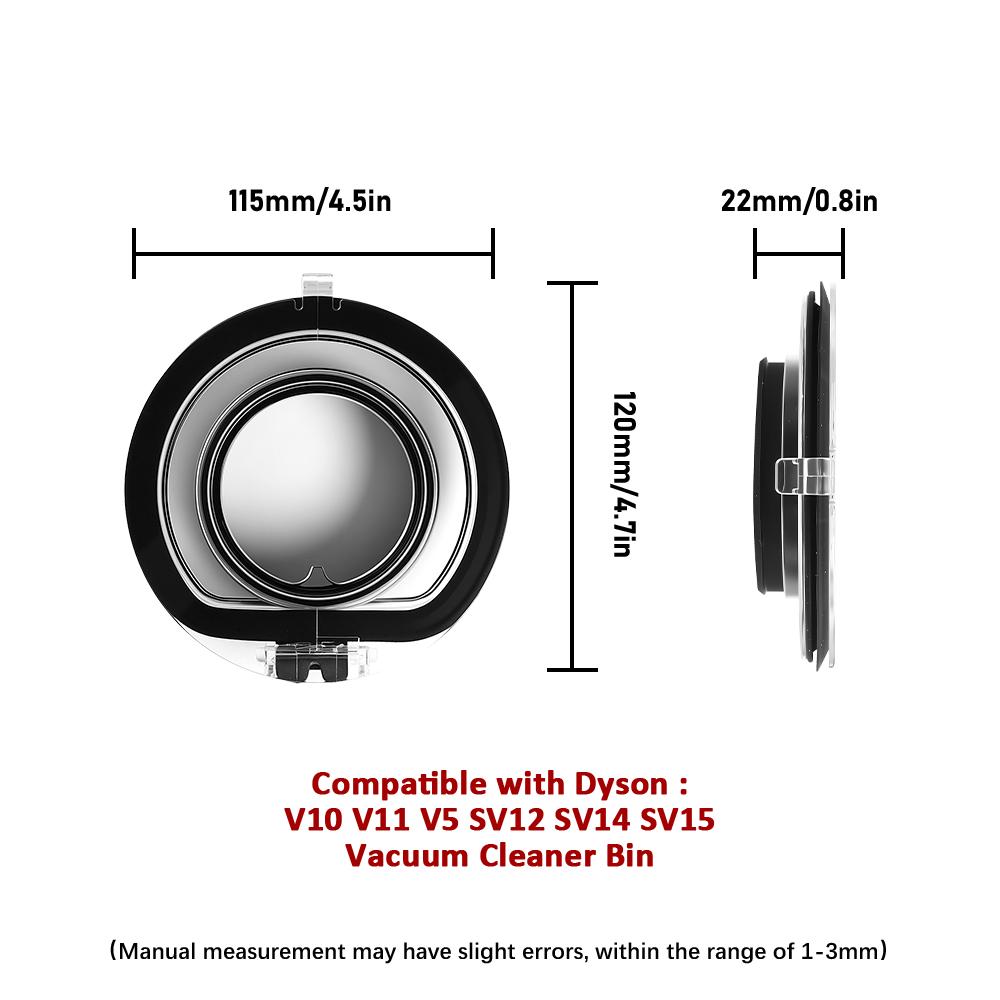 Dust Bin Lid for Dyson V10 V11 V15 SV12 SV14 SV15 Vacuum Cleaner Replacement Dust Collector Box Bottom Cover Sealing Ring Cap