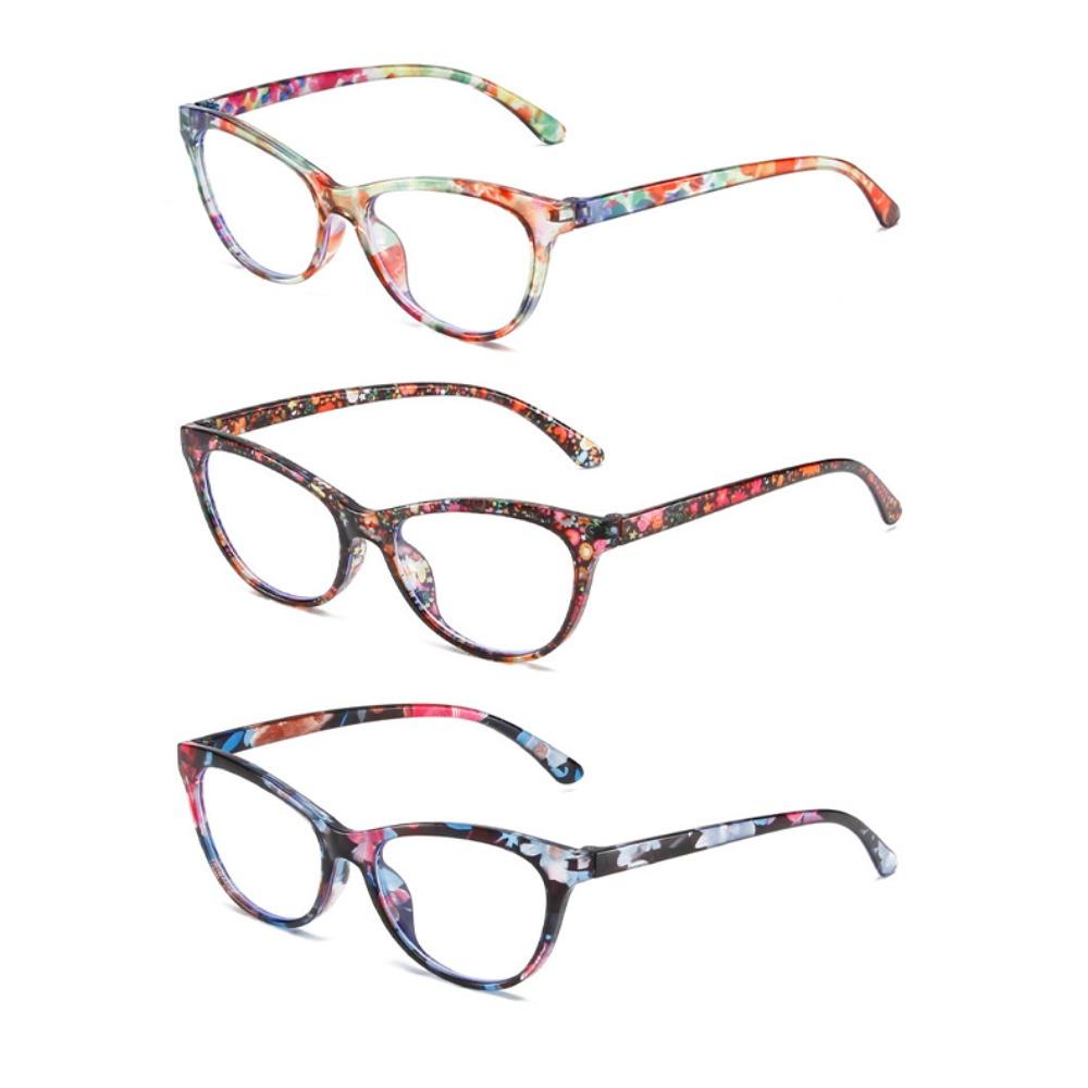 Flower Farsightedness Reading Glasses Anti Blue-ray Finished Far Sight Eyeglasses The Aged