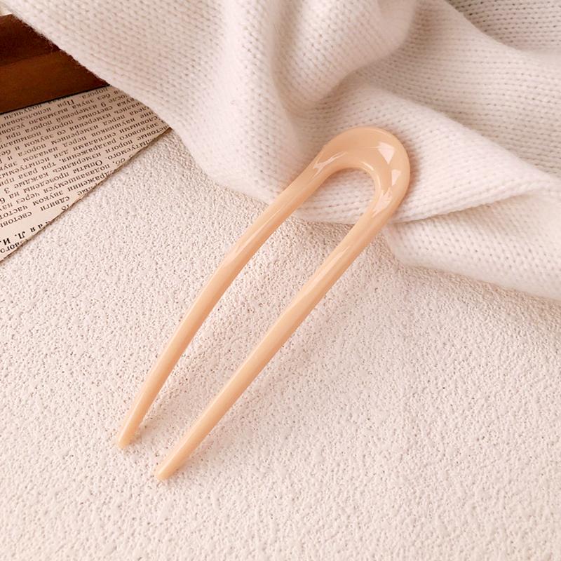 1 шт. Минималистичная заколка для волос U-образной формы, модные палочки для волос, женский пластиковый женский головной убор, аксессуары