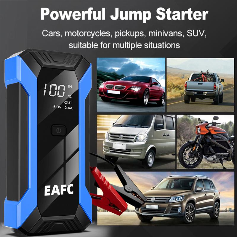 2000А Автомобильный пуско-зарядное устройство Power Bank Светодиодный фонарик Портативное устройство для запуска двигателя автомобиля в экстренной ситуации 5V/2A USB-выход для 12В АВТО
