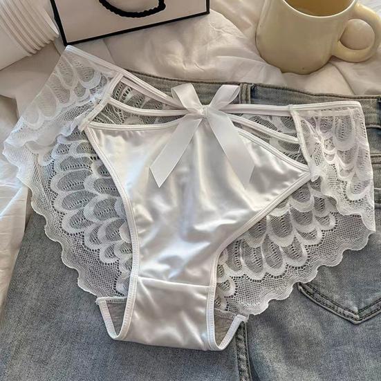 Women's Sexy Lace Lace Low Rise Hipster Underwear Soft Floral Panties Seamless Sheer Mesh