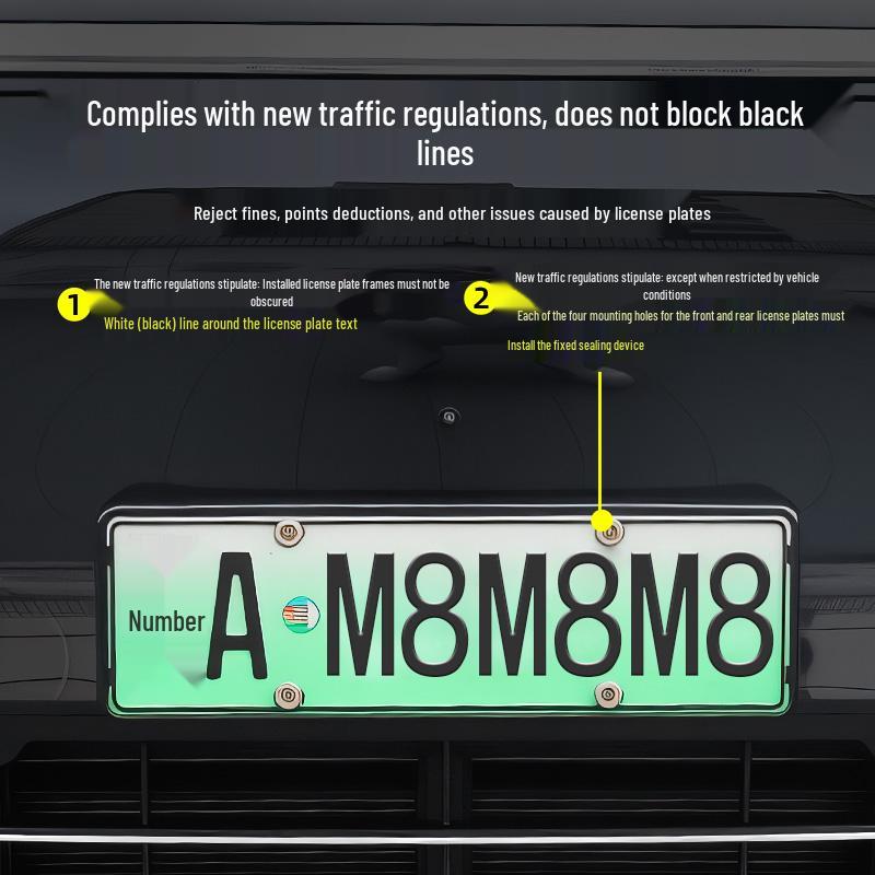 2025 AITO Wenjie New M9 M8 New Energy Full Edge License Plate Frame Accessory