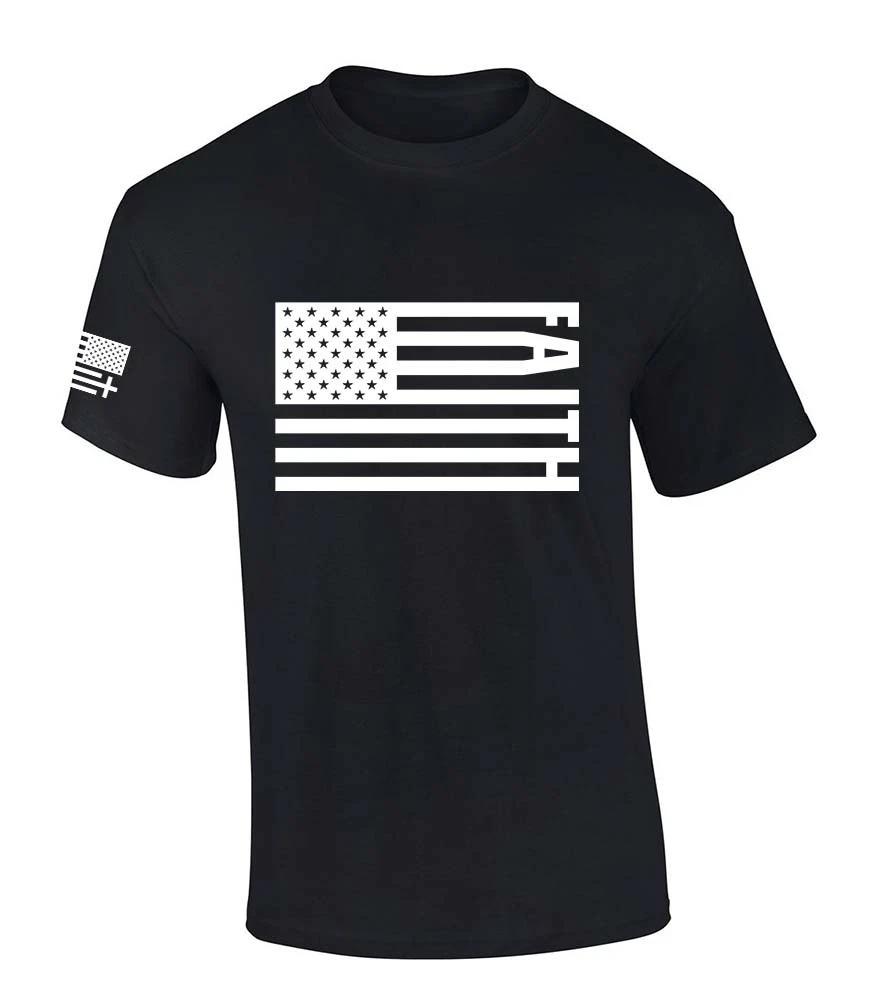 Trenz Shirt Company Мужская Христианская Футболка Патриотический Американский Флаг Вера Иисус