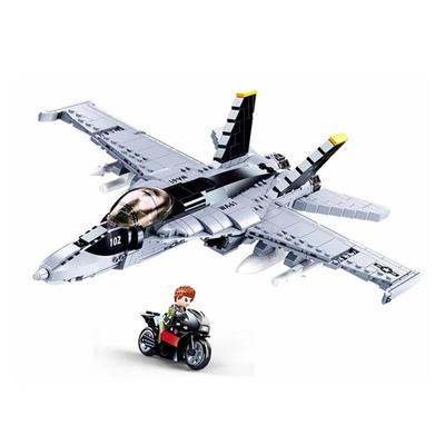 Армия F-18 Супер Шмель военный самолет warcraft 682 шт. кирпичи строительные блоки игрушки подарок