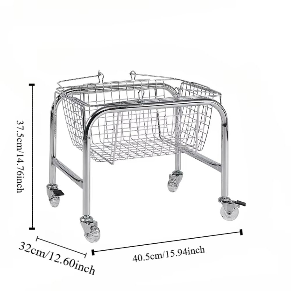 High Load Bearing Mobile Trolley Storage Rack Large Capacity Book Shelf Kitchen