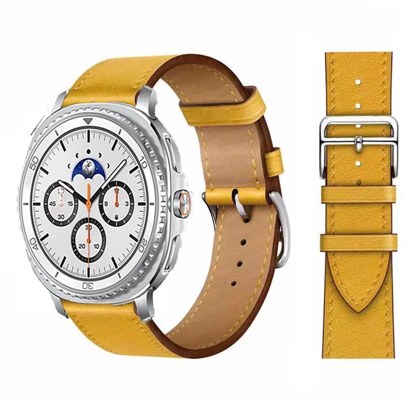 Кожаный ремешок для часов для Samsung Galaxy Watch 8 Classic 46 мм 44 мм 40 мм ремешок Galaxy Ultra 2024/2025 наручный ремень Correa браслет аксессуары для Galaxy Watch