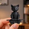 Декор для дома на кошачью тематику, 3D-печатная фигурка рыцаря, Медитирующий стол с позой воина дзен, Милое украшение, Минималистичная матовая скульптура животного