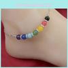 Stone Beach Fashion Boho Ankle Barefoots Bead Foot Bracelet Chain Amethyst