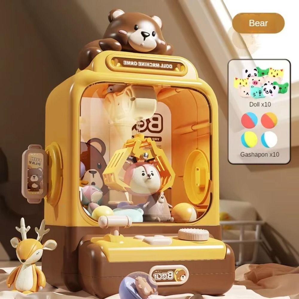 Electronic Mini Clip Doll Machine Strong Grip Cartoon Claw Crane Machine  Arcade Game