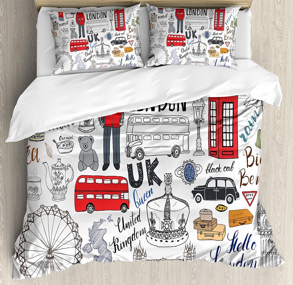 Surf Bedding Set For Bedroom Bed Home Hippie Classic Old Bus with Surfboard Freedom Holida Duvet Cover Quilt Cover Pillowcase
