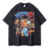 Аниме HHajime no Ippo Футболки Streetwear Винтажные Стиранные Боевой Дух Футболка Оверсайз Короткий Рукав Унисекс Топы Футболки Унисекс