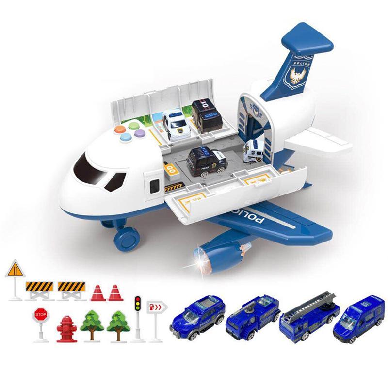 Qwz New Aircraft Simulation Track Inertia Toy Airplane With Lights Music Large Size Passenger Plane Kids Airliner Toy Car Gifts