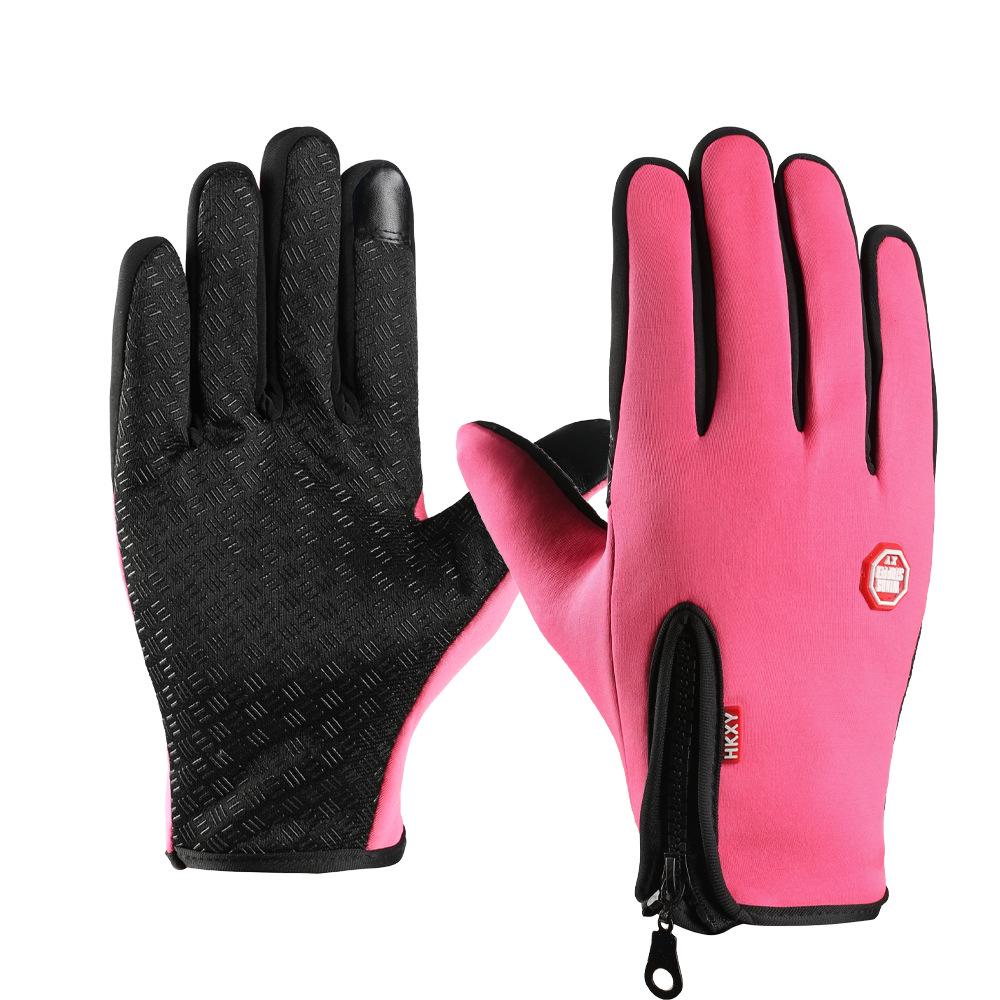 Unisex Outdoor Cycling Ski Gloves with Fleece, Reflective Strips & Touchscreen Functionality - Ideal for Autumn/Winter