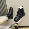 Fashion High Platform New In Female Shoes Chunky Spring Autumn Winter Footwear Ladies Snow Boots On Slip Boot Plus Warm Gyaru 2024 Goth