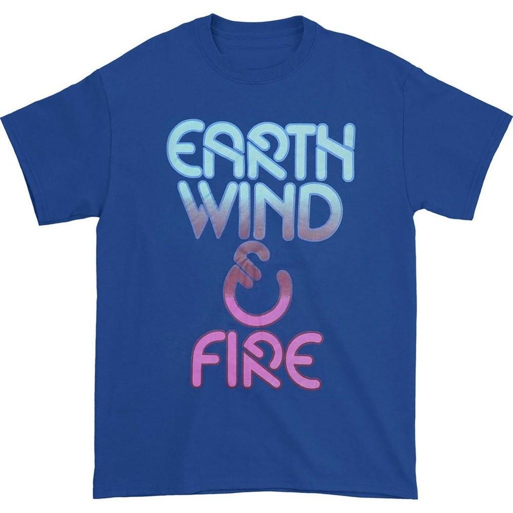 Logo Earth Wind amp; Fire Tshirt Blue Color Gift For Fan Cotton FN1434 Unisex T-Shirt