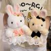 Cute Sitting Position Little Rabbit Plush Toy Floral Skirt Rabbit Doll Grab Machine Doll Girl Birthday Gift