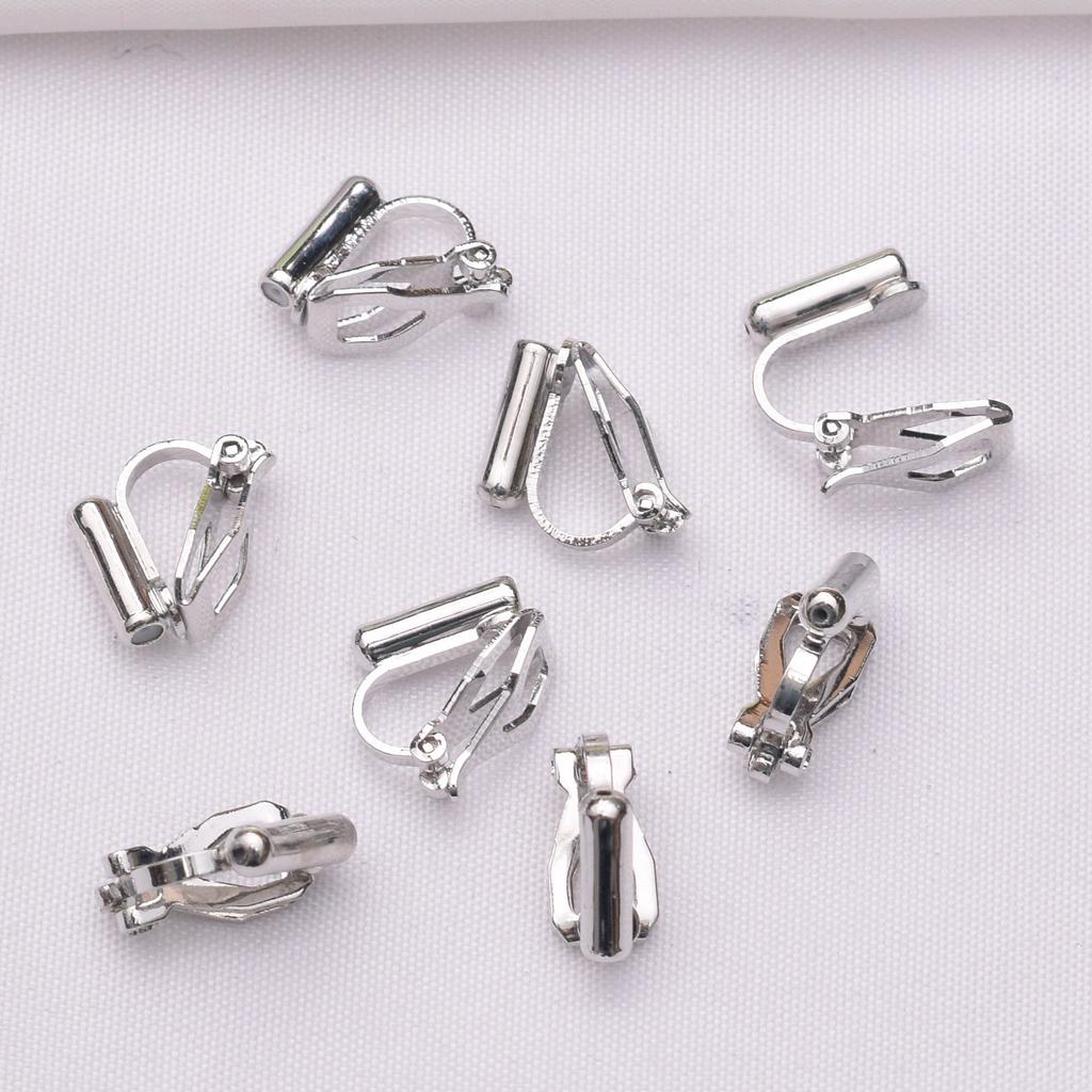 10pcs Color Retention 18K Bag, Gold Triangle Clip Ear Clip, No Ear Piercings Diy Handmade Stud, Painless Earclip Converter Material