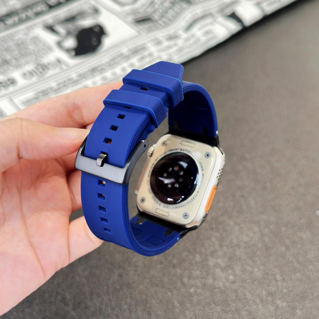 Металлический корпус Силиконовый ремешок для Apple Watch Ultra 3 49 мм 46 мм 42 мм 45 мм 44 мм 40 мм Резиновый ремешок для Iwatch Серии 11 10 9 8 7 6 5 SE