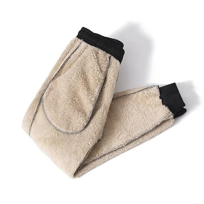 Зимние мужские спортивные брюки на флисовой подкладке, толстые брюки, повседневные свободные теплые бегуны