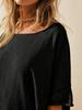 Women's Oversized T-Shirt Crew Neck Short Sleeve Side Slit Loose Summer Blouse Top