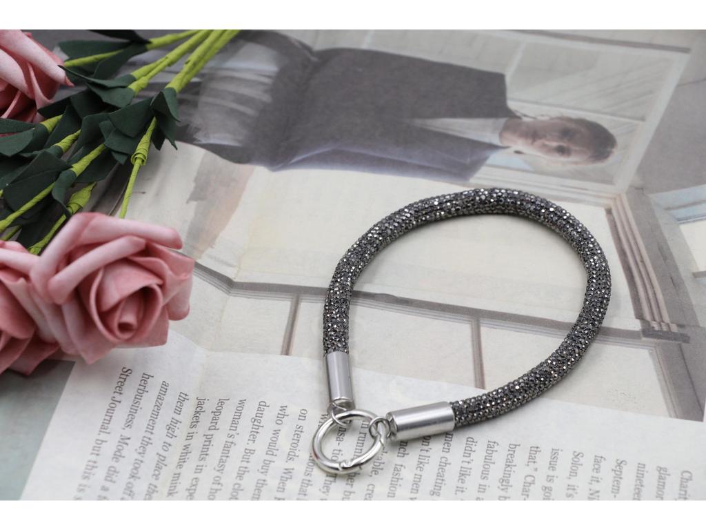 Высококачественный брелок для ключей с подвеской из горного хрусталя и яркий шнурок для телефона - веревка против потери для женщин