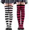 Warm Stripe Stockings Knitted Over Knee Socks Harajuku Style Cosplay Socks  Christmas Gift