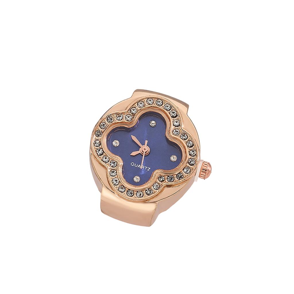 Часы-кольцо Модные квадратные часы в форме кольца Индивидуальность Креативное ретро-кольцо в стиле Электронные часы