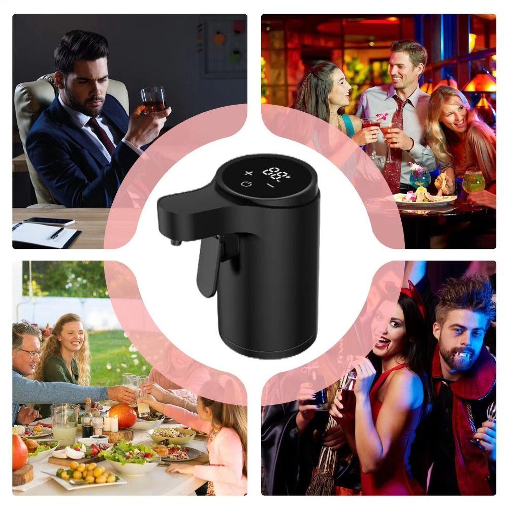 Adjustable Flow Electric Liquor Pump Built-in Rechargeable Battery Beverage Pourer Party Scene