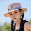 Мультяшная детская шляпа от солнца Милая шляпа от солнца для девочек Дорожная шляпа от солнца Плоская соломенная шляпа Пляжная шляпа