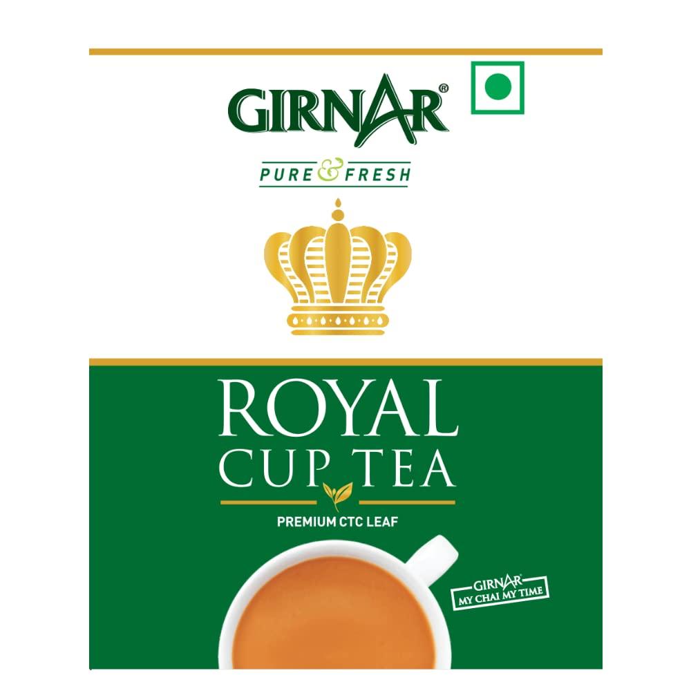 Girnar Royal Cup Assam Black Tea Loose Leaves 500g Jar Premium CTC Tea for Tea Lovers