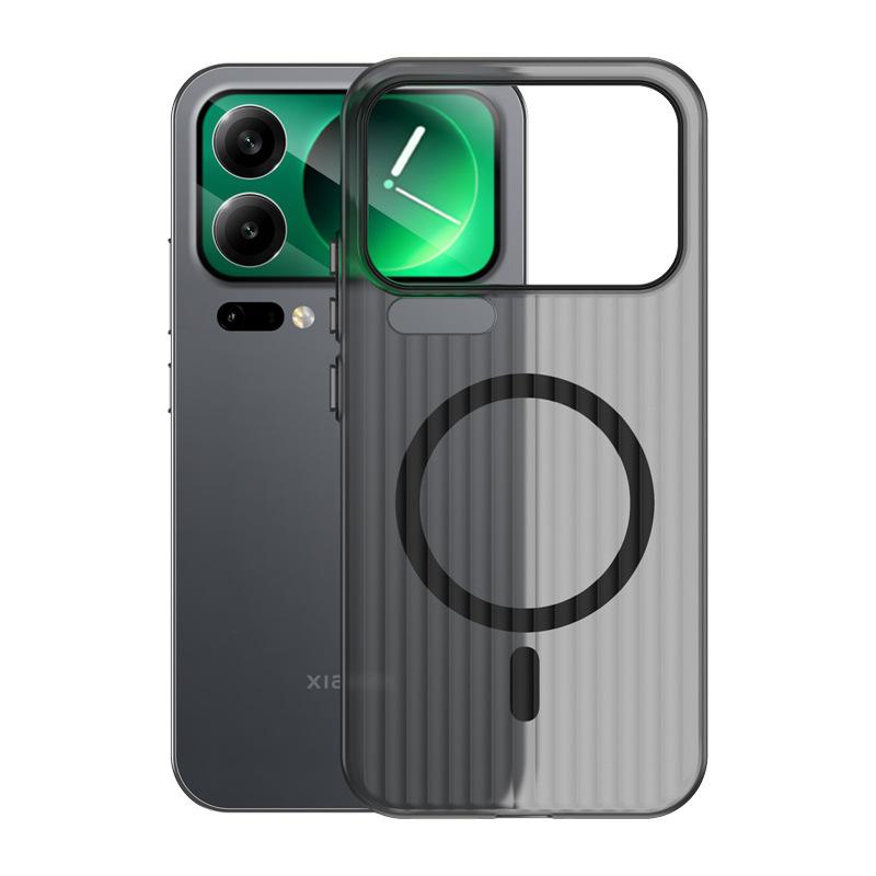 Чехол для мобильного телефона Xiaomi 17T Pro, Ледяной туман, Гофрированный узор, Магнитное крепление, Подходит для Redmi K90ProMax, 15, Матовый, Отвод тепла