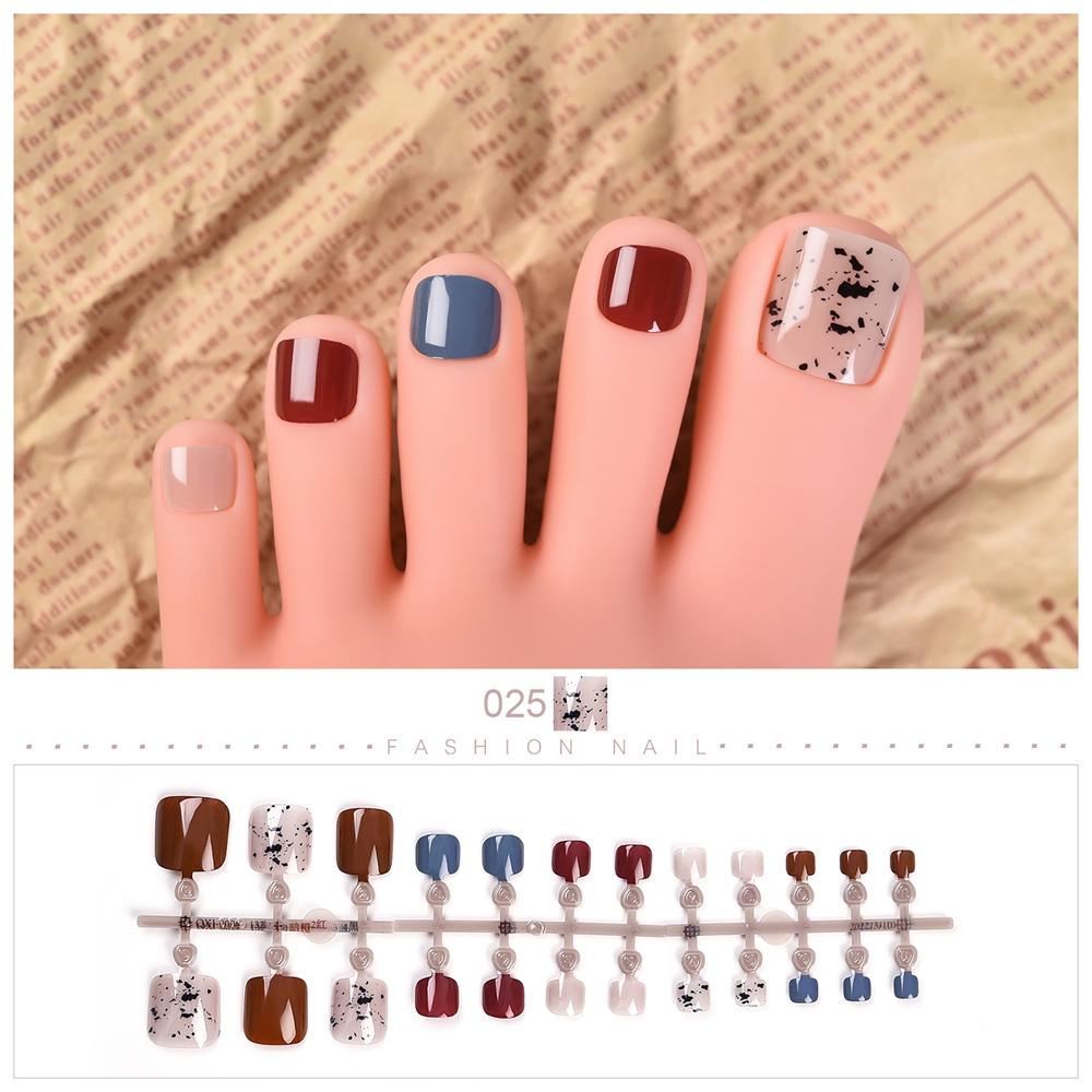 kads 24 шт. переносные накладные ногти с полным покрытием, накладные ногти с клеем, съемный французский дизайн ногтей