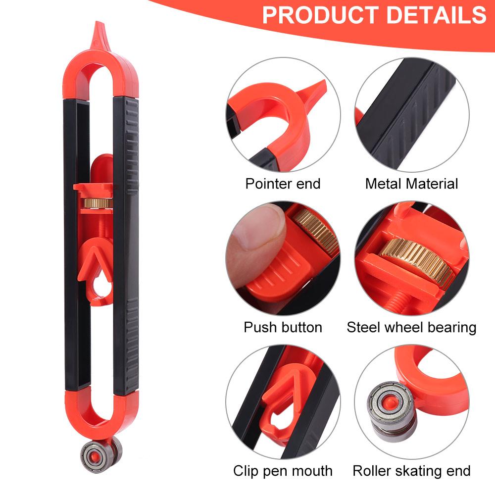 Adjustable Locking Profile Scribing Ruler Precise Irregular Shape Profile Tool  Border Drawing