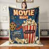 Movie Night Gift Printed Blanket for Sofa Bed Travel Camping Living Room Office Conditioning Blanket for All Seasons Gifts
