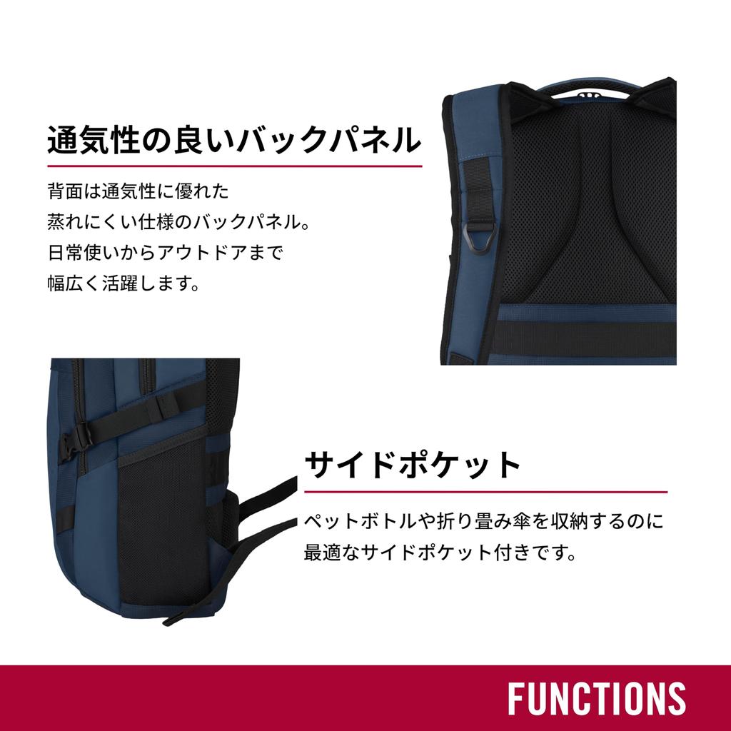 Vx Sport EVO Vx Sport EVO Compact Backpack Multifunctional 16 Inch Laptop Sleeve Bottle Holder Trolley Sleeve 20L Blue 611415 [Victorinox] []