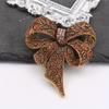 1 Luxury and Beautiful Vintage Novelty Elegant Inlaid with Versatile Rhinestone Bow Ladies Brooch, Can Enhance Personal Charm