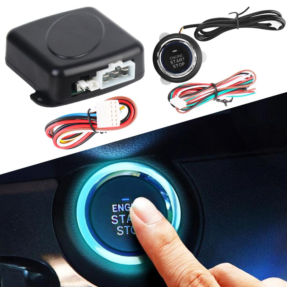 One Key Start Key Switch Autostart Car Start Stop Button 12V Car Alarm System Engine System Push Button Keyless Entry System
