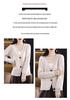 Elegant V-neck Wool Cardigan - Versatile Long Sleeve Knit for Autumn/Winter