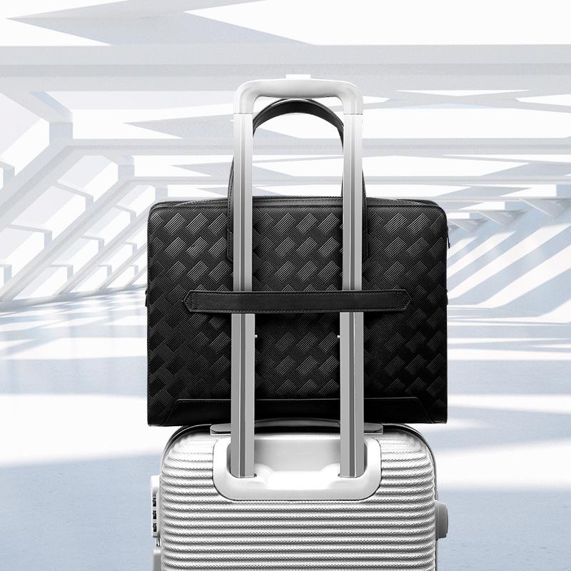 Элегантная деловая сумка, простая атмосферная кожаная мужская сумка, модный тренд, первый слой коровьей кожи, мужской портфель