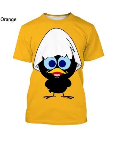 New Fashion Cartoon Cartoon 3D Printed T-Shirt for Men and Women Summer Casual Short Sleeves Cute Round Neck