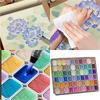 60 Colors Glittering Watercolor Paint Set Solid Pearlescent Pigment Drawing Supplies for Artists Students Hobbyists