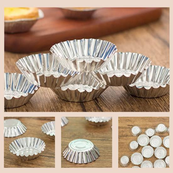 50 шт., форма для яичного пирога, антипригарная пищевая одноразовая фольга, форма для пудинга, помадка, форма для выпечки, кухонные принадлежности