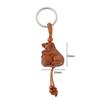 Ethnic Bag Pendant Lucky Key Chain Chinese 12 Zodiac Keychain Engraving Wood Keyring Mahogany